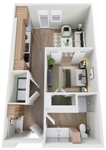0 Bed / 1 Bath 4068 floor plan